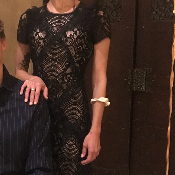 BCBG Black Lace Gown - Picture 5 of 5